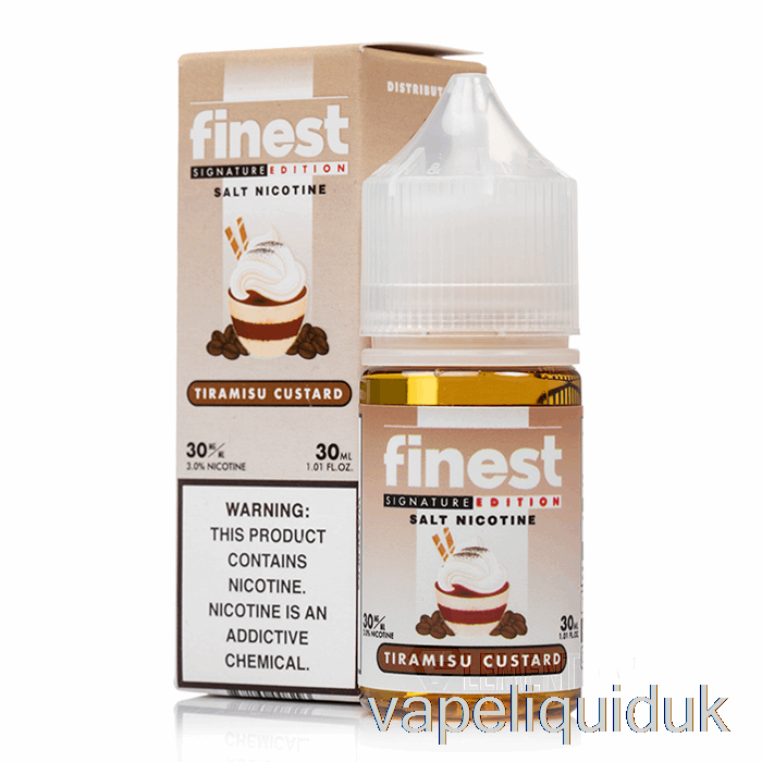 Tiramisu Custard - The Finest Signature Edition Salt Nic - 30mL 50mg Vape Juice